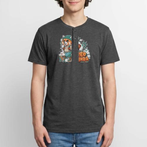 Red Panda Street Graffiti Vibes - Unisex Henley T-Shirt