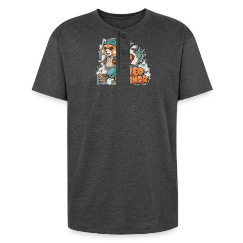Red Panda Street Graffiti Vibes - Unisex Henley T-Shirt