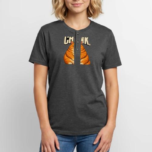 Chonk King Cat - Opinionated Kitty - Unisex Henley T-Shirt