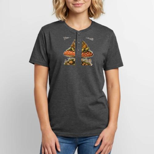 Frog Consumed by Moss Cottagecore Aesthetic - Unisex Henley T-Shirt
