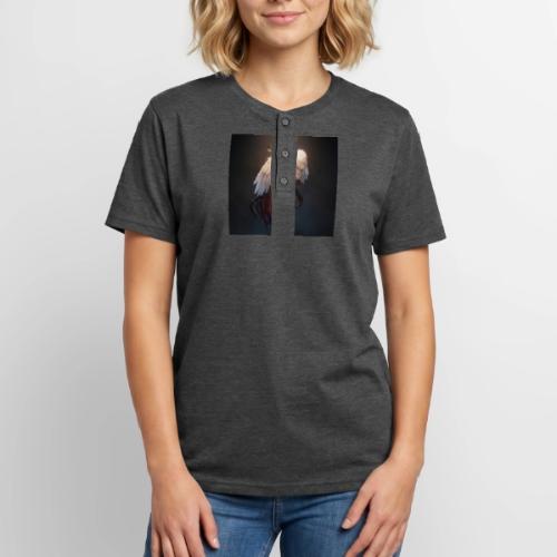 Angel vs Demon Wings Dark Aesthetic Gothic T-Shirt - Unisex Henley T-Shirt