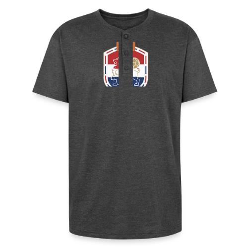 Netherlands Lion Crest T-Shirt, Dutch Badge Gift - Unisex Henley T-Shirt