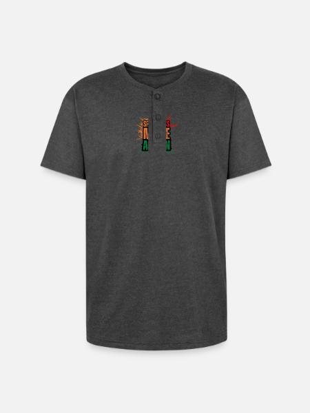 Speak Less Do More - Unisex Henley T-Shirt - heather black