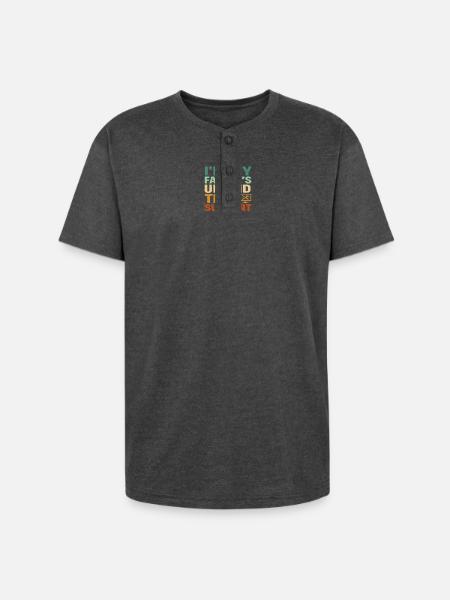 Unpaid Tech Support Family - Unisex Henley T-Shirt - heather black