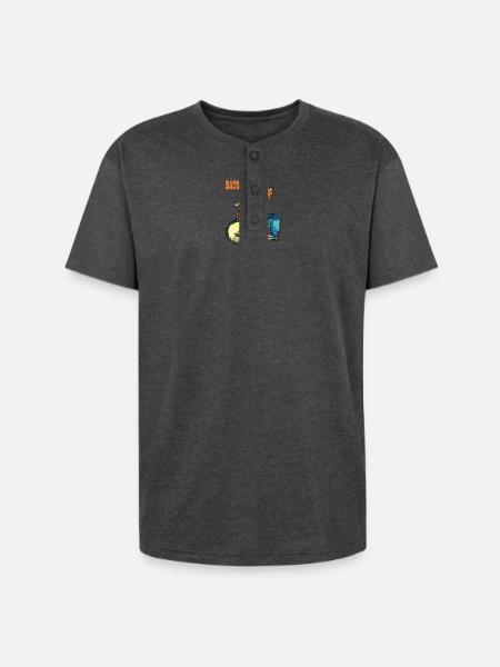 Baton Rouge - Unisex Henley T-Shirt - heather black
