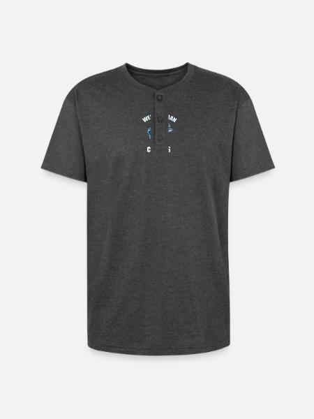 West Canaan Coyotes - Unisex Henley T-Shirt - heather black
