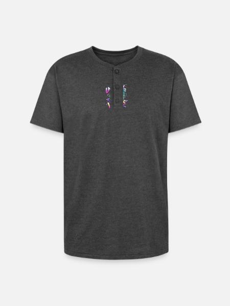 Karaoke Unleash Your Vocals - Unisex Henley T-Shirt - heather black
