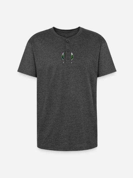 Forest Keeper Mossarium Terrarium - Unisex Henley T-Shirt - heather black