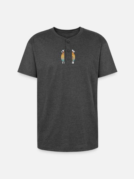 Capybara zoo animal design - Unisex Henley T-Shirt - heather black