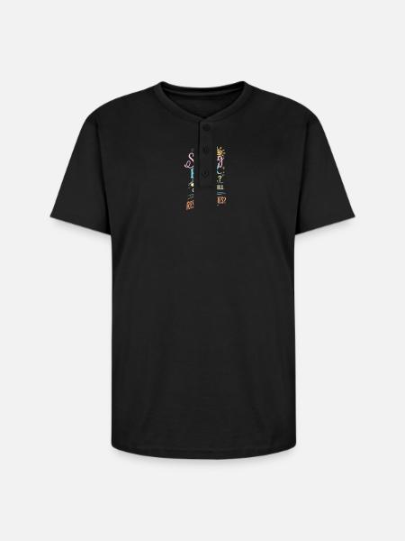 Spring Break Dilemma - Unisex Henley T-Shirt - black