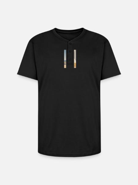 Mediterranean Light by the Sea - Unisex Henley T-Shirt - black