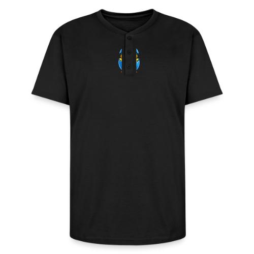 Easter Chick Blue - Unisex Henley T-Shirt