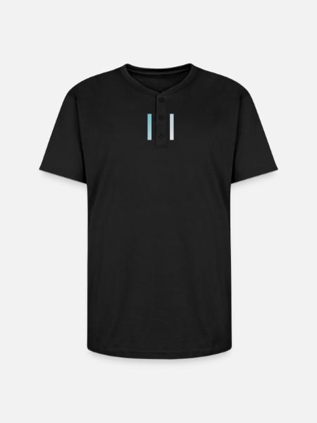 Unique Tees Bold Logo - Unisex Henley T-Shirt - black