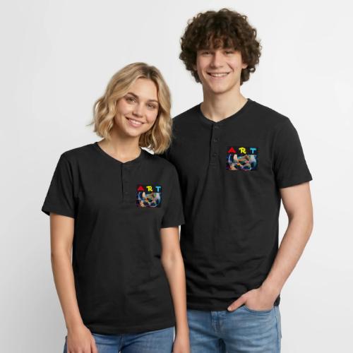 Art of Stripes and Shades - Unisex Henley T-Shirt