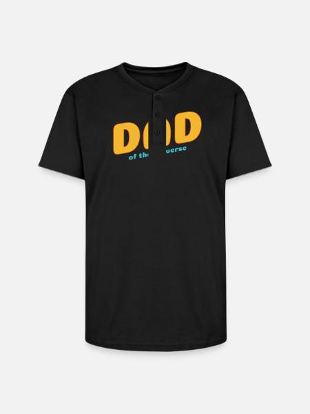 Dad of the Universe - Unisex Henley T-Shirt - black