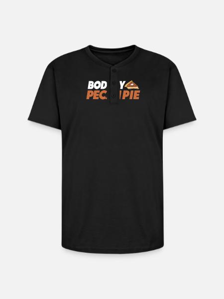 Pie Day Baking Pecan Pie - Unisex Henley T-Shirt - black