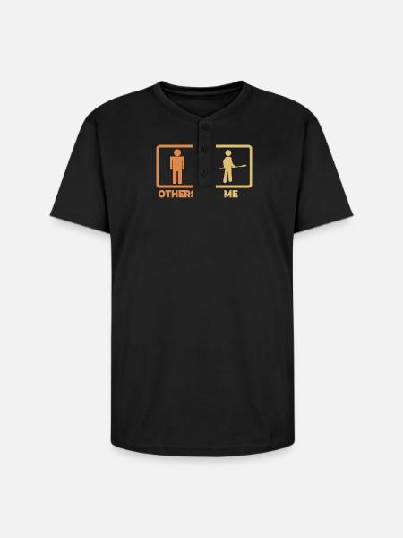 Me as a Baker - Unisex Henley T-Shirt - black