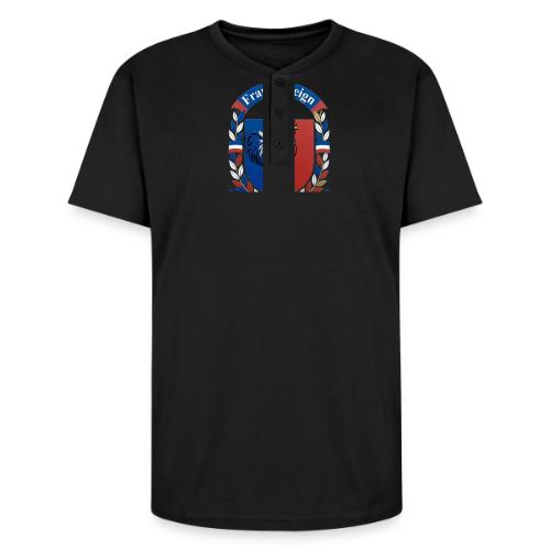France Rooster Reign T-Shirt, Tricolore Pride Gift - Unisex Henley T-Shirt