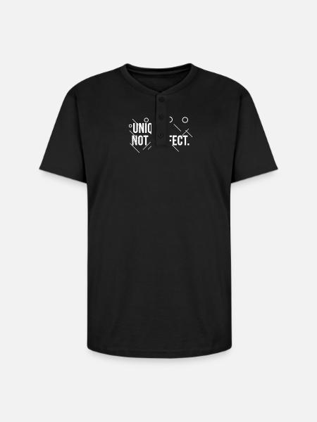 Unique-_Not_Perfect_Abstract - Unisex Henley T-Shirt - black