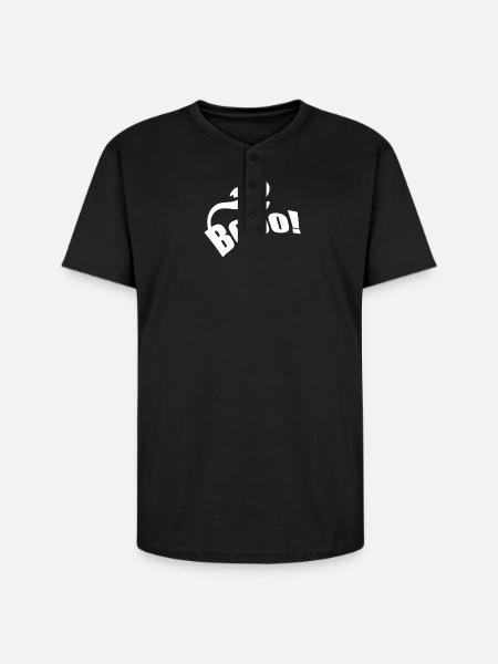 Boo - Unisex Henley T-Shirt - black