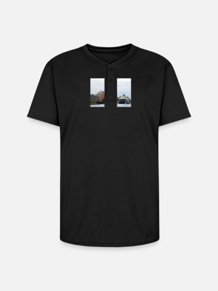 Sherwin and Arthur - Unisex Henley T-Shirt - black