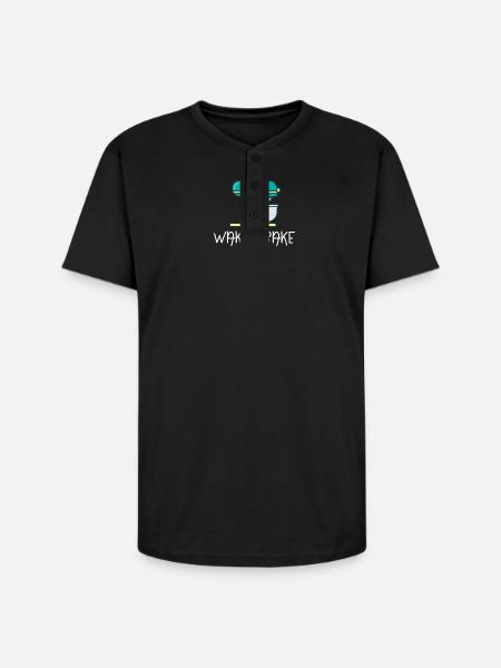 Wake And Bake - Unisex Henley T-Shirt - black
