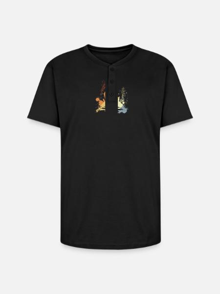 Chess Pieces - Unisex Henley T-Shirt - black