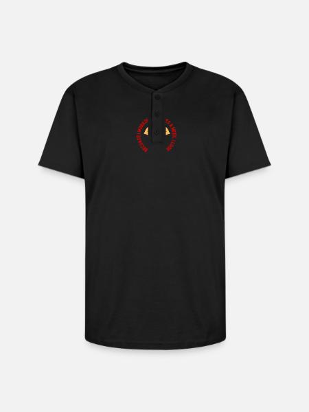 6-7 Workout Aura Powermaxxing - Unisex Henley T-Shirt - black