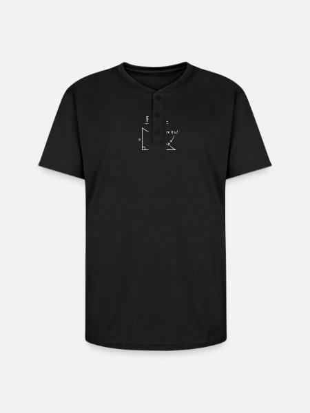 Find X Algebra Math - Unisex Henley T-Shirt - black