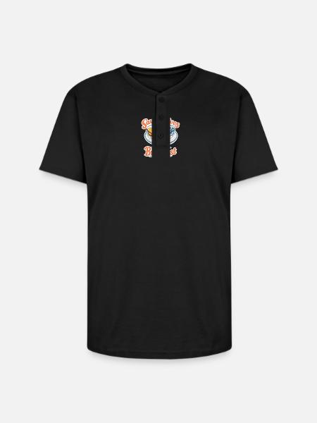 Saving lives before breakfast. - Unisex Henley T-Shirt - black