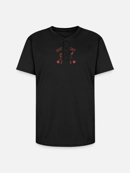 Sounds Gay I'm In - Unisex Henley T-Shirt - black