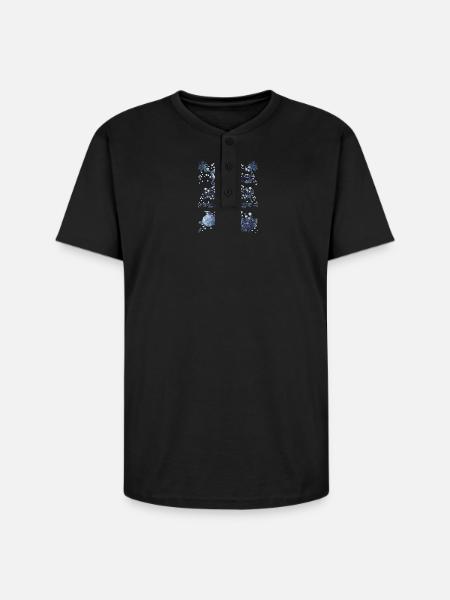 Under the Ocean - Unisex Henley T-Shirt - black