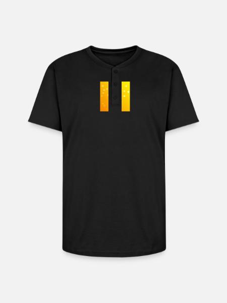 pretty yellow bubbles - Unisex Henley T-Shirt - black