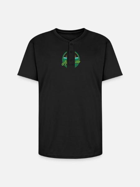 Arkansas Diamond Sunrise Emblem - Unisex Henley T-Shirt - black