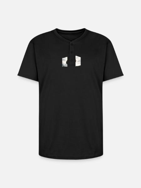 Silent Musk Ox - Unisex Henley T-Shirt - black