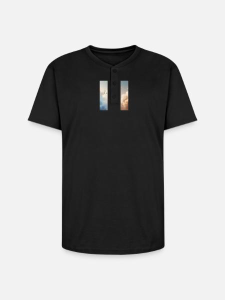 mindfulness and serenity - Unisex Henley T-Shirt - black