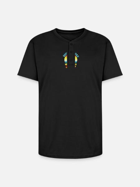 Softball Dad Humor Tee - Unisex Henley T-Shirt - black
