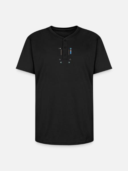Pastel Music Cloud Icon - Unisex Henley T-Shirt - black