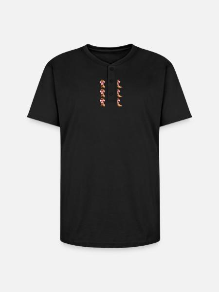 Cowgirl Boots and Pink Bows Rodeo - Unisex Henley T-Shirt - black
