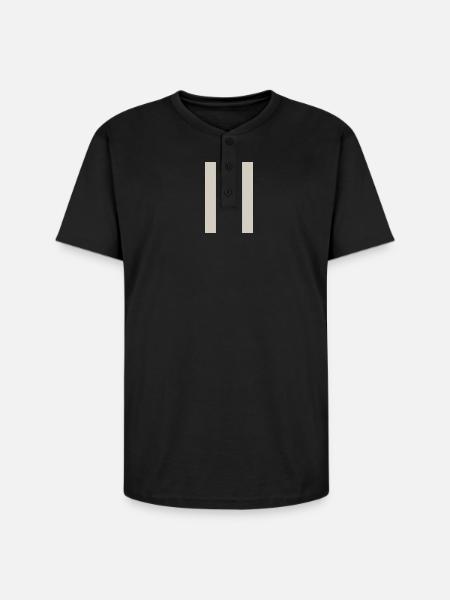 Vertical Change Rope Art - Unisex Henley T-Shirt - black