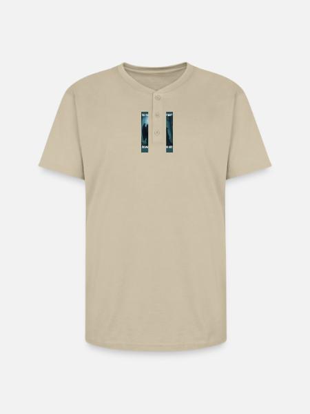 Mothman Romance - Unisex Henley T-Shirt - sand