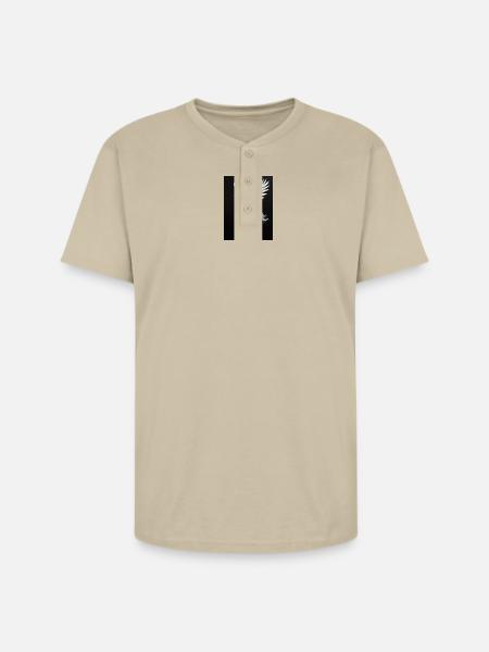 Celestial Pegasus - Unisex Henley T-Shirt - sand