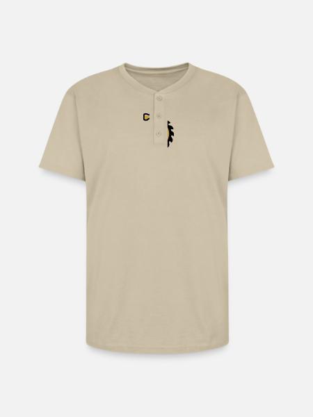 Hammer Circular Saw Logo - Unisex Henley T-Shirt - sand