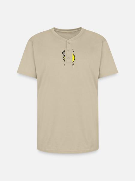 Money Bag - Unisex Henley T-Shirt - sand