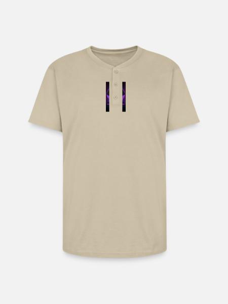 Neon Circuit Controller Glow - Unisex Henley T-Shirt - sand