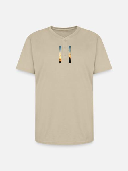 Sunset Bond: Father’s Day - Unisex Henley T-Shirt - sand