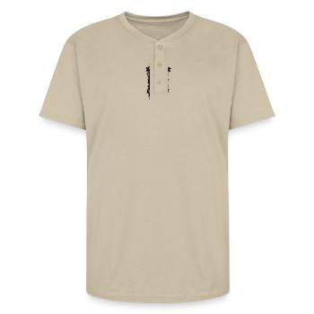 Way Truth Life: John 14 6 - Unisex Henley T-Shirt - sand - Front - AI Model Female 172 light (172cm) & AI Model Male 185 dark (185cm)