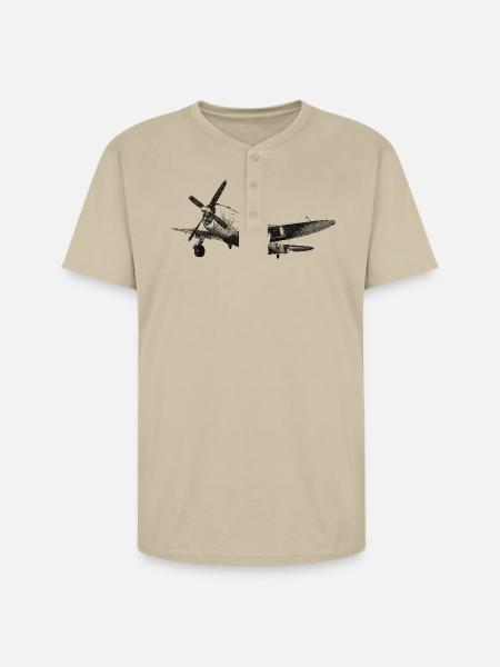 P-47 Thunderbolt - Unisex Henley T-Shirt - sand