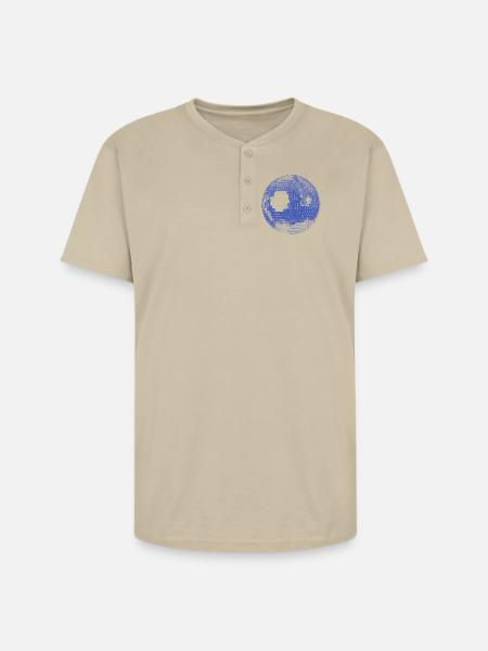 Retro Disco Ball - Unisex Henley T-Shirt - sand