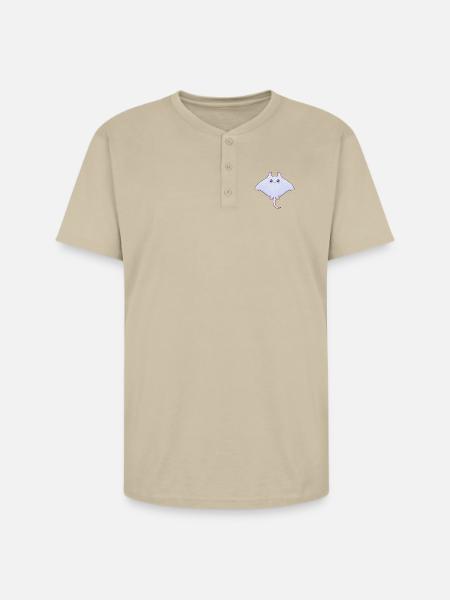 Pastel Manta Charm - Unisex Henley T-Shirt - sand